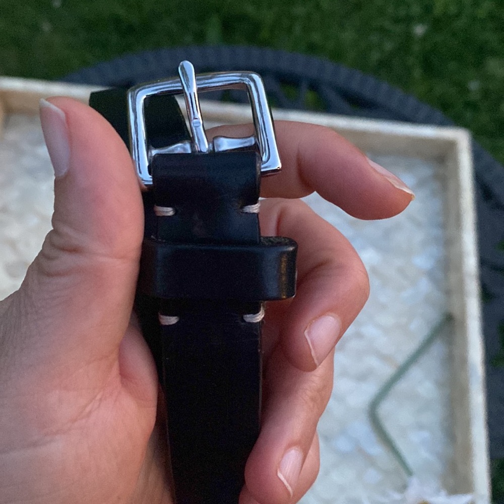 Coach black/silver genuine leather belt - Picture 7 of 11
